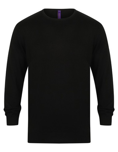 HEN-H725-Mens Lightweight Crew Neck Jumper